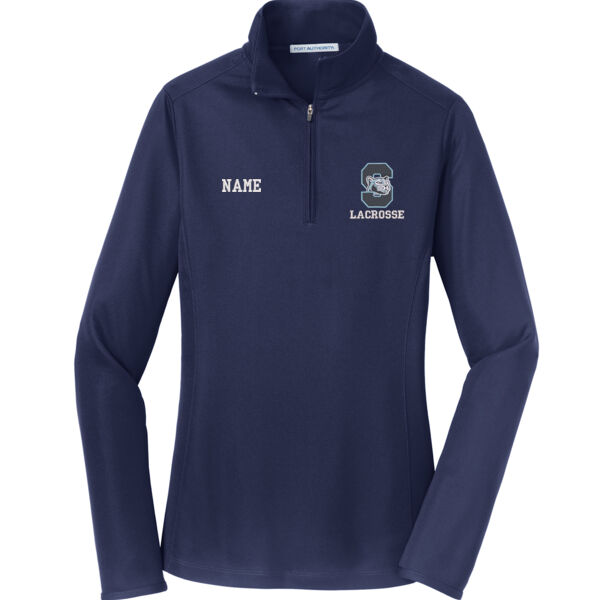 Suffern Women Mesh Half Zip Up - Navy Thumbnail